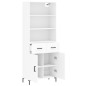 vidaXL Aparador alto madera contrachapada blanco 69,5x34x180 cm vidaXL Aparador alto madera contrachapada blanco 69,5x34x180 cm