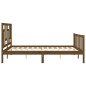 vidaXL Estructura de cama matrimonio con cabecero madera marrón miel vidaXL Estructura de cama matrimonio con cabecero madera marrón miel