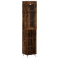vidaXL Aparador de madera contrachapada roble ahumado 34,5x34x180 cm vidaXL Aparador de madera contrachapada roble ahumado 34,5x34x180 cm
