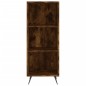 vidaXL Aparador de madera contrachapada roble ahumado 34,5x34x180 cm vidaXL Aparador de madera contrachapada roble ahumado 34,5x34x180 cm