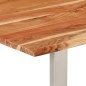 vidaXL Mesa de comedor de madera maciza de acacia 140x70x76 cm vidaXL Mesa de comedor de madera maciza de acacia 140x70x76 cm