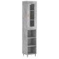 vidaXL Aparador de madera contrachapada gris hormigón 34,5x34x180 cm vidaXL Aparador de madera contrachapada gris hormigón 34,5x34x180 cm