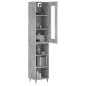 vidaXL Aparador de madera contrachapada gris hormigón 34,5x34x180 cm vidaXL Aparador de madera contrachapada gris hormigón 34,5x34x180 cm