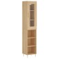 vidaXL Aparador de madera contrachapada roble Sonoma 34,5x34x180 cm vidaXL Aparador de madera contrachapada roble Sonoma 34,5x34x180 cm