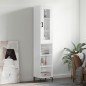 vidaXL Aparador alto madera contrachapada blanco brillo 34,5x34x180 cm vidaXL Aparador alto madera contrachapada blanco brillo 34,5x34x180 cm