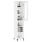 vidaXL Aparador alto madera contrachapada blanco brillo 34,5x34x180 cm vidaXL Aparador alto madera contrachapada blanco brillo 34,5x34x180 cm