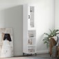 vidaXL Aparador alto madera contrachapada blanco 34,5x34x180 cm vidaXL Aparador alto madera contrachapada blanco 34,5x34x180 cm