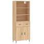 vidaXL Aparador alto madera contrachapada color roble 69,5x34x180 cm vidaXL Aparador alto madera contrachapada color roble 69,5x34x180 cm