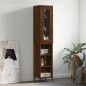 vidaXL Aparador alto madera contrachapada roble marrón 34,5x34x180 cm vidaXL Aparador alto madera contrachapada roble marrón 34,5x34x180 cm