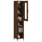 vidaXL Aparador alto madera contrachapada roble marrón 34,5x34x180 cm vidaXL Aparador alto madera contrachapada roble marrón 34,5x34x180 cm