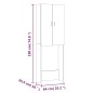 vidaXL Armario de lavadora marrón roble 64x25,5x190 cm vidaXL Armario de lavadora marrón roble 64x25,5x190 cm
