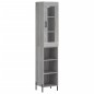 vidaXL Aparador alto madera contrachapada gris Sonoma 34,5x34x180 cm vidaXL Aparador alto madera contrachapada gris Sonoma 34,5x34x180 cm