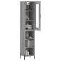 vidaXL Aparador alto madera contrachapada gris Sonoma 34,5x34x180 cm vidaXL Aparador alto madera contrachapada gris Sonoma 34,5x34x180 cm