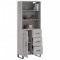 vidaXL Aparador alto madera contrachapada gris sonoma 69,5x34x180 cm