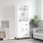vidaXL Aparador alto madera contrachapada blanco 69,5x34x180 cm vidaXL Aparador alto madera contrachapada blanco 69,5x34x180 cm