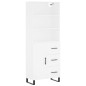vidaXL Aparador alto madera contrachapada blanco 69,5x34x180 cm vidaXL Aparador alto madera contrachapada blanco 69,5x34x180 cm