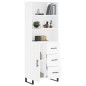 vidaXL Aparador alto madera contrachapada blanco 69,5x34x180 cm vidaXL Aparador alto madera contrachapada blanco 69,5x34x180 cm