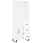 vidaXL Aparador alto madera contrachapada blanco 69,5x34x180 cm vidaXL Aparador alto madera contrachapada blanco 69,5x34x180 cm