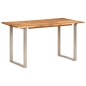 vidaXL Mesa de comedor de madera maciza de acacia 140x70x76 cm vidaXL Mesa de comedor de madera maciza de acacia 140x70x76 cm