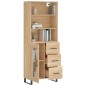 vidaXL Aparador alto madera contrachapada color roble 69,5x34x180 cm vidaXL Aparador alto madera contrachapada color roble 69,5x34x180 cm