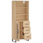 vidaXL Aparador alto madera contrachapada color roble 69,5x34x180 cm vidaXL Aparador alto madera contrachapada color roble 69,5x34x180 cm