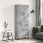 vidaXL Aparador alto madera contrachapada gris hormigón 69,5x34x180 cm vidaXL Aparador alto madera contrachapada gris hormigón 69,5x34x180 cm
