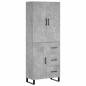 vidaXL Aparador alto madera contrachapada gris hormigón 69,5x34x180 cm vidaXL Aparador alto madera contrachapada gris hormigón 69,5x34x180 cm