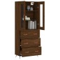 vidaXL Aparador alto madera contrachapada marrón roble 69,5x34x180 cm vidaXL Aparador alto madera contrachapada marrón roble 69,5x34x180 cm
