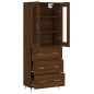 vidaXL Aparador alto madera contrachapada marrón roble 69,5x34x180 cm vidaXL Aparador alto madera contrachapada marrón roble 69,5x34x180 cm