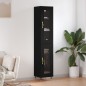 vidaXL Aparador de madera contrachapada negro 34,5x34x180 cm vidaXL Aparador de madera contrachapada negro 34,5x34x180 cm