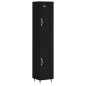 vidaXL Aparador de madera contrachapada negro 34,5x34x180 cm vidaXL Aparador de madera contrachapada negro 34,5x34x180 cm