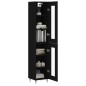 vidaXL Aparador de madera contrachapada negro 34,5x34x180 cm vidaXL Aparador de madera contrachapada negro 34,5x34x180 cm