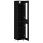 vidaXL Aparador de madera contrachapada negro 34,5x34x180 cm vidaXL Aparador de madera contrachapada negro 34,5x34x180 cm