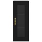 vidaXL Aparador de madera contrachapada negro 34,5x34x180 cm vidaXL Aparador de madera contrachapada negro 34,5x34x180 cm