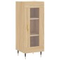 vidaXL Aparador de madera contrachapada roble Sonoma 34,5x34x180 cm vidaXL Aparador de madera contrachapada roble Sonoma 34,5x34x180 cm