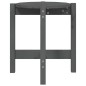 vidaXL Mesa de centro de madera maciza de pino gris Ø42,5x45 cm vidaXL Mesa de centro de madera maciza de pino gris Ø42,5x45 cm