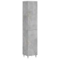 vidaXL Aparador de madera contrachapada gris hormigón 34,5x34x180 cm vidaXL Aparador de madera contrachapada gris hormigón 34,5x34x180 cm