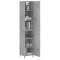 vidaXL Aparador de madera contrachapada gris hormigón 34,5x34x180 cm vidaXL Aparador de madera contrachapada gris hormigón 34,5x34x180 cm