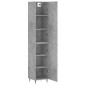 vidaXL Aparador de madera contrachapada gris hormigón 34,5x34x180 cm vidaXL Aparador de madera contrachapada gris hormigón 34,5x34x180 cm