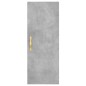 vidaXL Aparador de madera contrachapada gris hormigón 34,5x34x180 cm vidaXL Aparador de madera contrachapada gris hormigón 34,5x34x180 cm