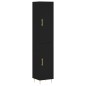 vidaXL Aparador de madera contrachapada negro 34,5x34x180 cm