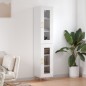 vidaXL Aparador alto madera contrachapada blanco brillo 34,5x34x180 cm vidaXL Aparador alto madera contrachapada blanco brillo 34,5x34x180 cm