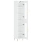 vidaXL Aparador alto madera contrachapada blanco brillo 34,5x34x180 cm vidaXL Aparador alto madera contrachapada blanco brillo 34,5x34x180 cm