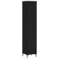 vidaXL Aparador de madera contrachapada negro 34,5x34x180 cm vidaXL Aparador de madera contrachapada negro 34,5x34x180 cm