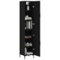 vidaXL Aparador de madera contrachapada negro 34,5x34x180 cm vidaXL Aparador de madera contrachapada negro 34,5x34x180 cm