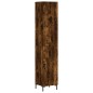 vidaXL Aparador de madera contrachapada roble ahumado 34,5x34x180 cm vidaXL Aparador de madera contrachapada roble ahumado 34,5x34x180 cm