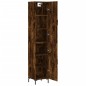 vidaXL Aparador de madera contrachapada roble ahumado 34,5x34x180 cm vidaXL Aparador de madera contrachapada roble ahumado 34,5x34x180 cm
