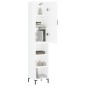 vidaXL Aparador alto madera contrachapada blanco brillo 34,5x34x180 cm vidaXL Aparador alto madera contrachapada blanco brillo 34,5x34x180 cm