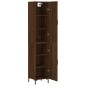vidaXL Aparador alto madera contrachapada roble marrón 34,5x34x180 cm vidaXL Aparador alto madera contrachapada roble marrón 34,5x34x180 cm