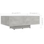 vidaXL Mesa de centro madera ingeniería gris hormigón 85x55x31 cm vidaXL Mesa de centro madera ingeniería gris hormigón 85x55x31 cm